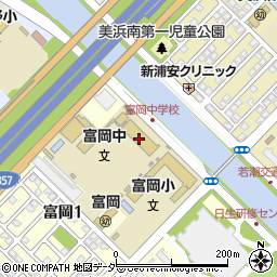 浦安市立富岡中学校周辺の地図