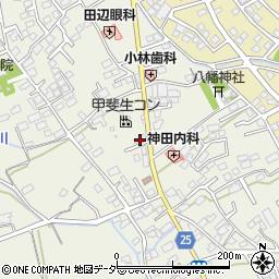 甲斐生コン株式会社　本社周辺の地図