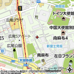 東京都港区南麻布4丁目2-17周辺の地図