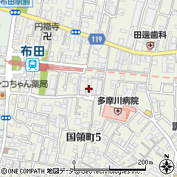 東京都調布市国領町5丁目28-46周辺の地図