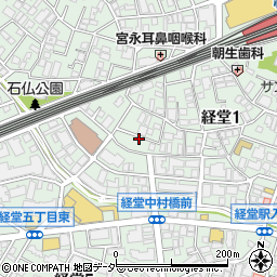 浅井邸_経堂1丁目駐車場周辺の地図