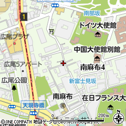 東京都港区南麻布4丁目2-14周辺の地図