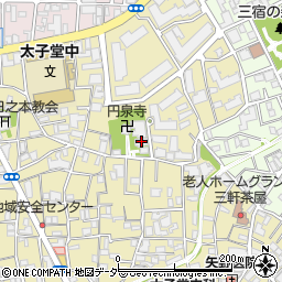 圓泉寺太子会館周辺の地図