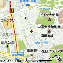 東京都港区南麻布4丁目2-12周辺の地図