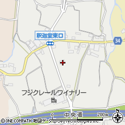 山梨県甲州市勝沼町下岩崎2808周辺の地図