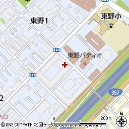 千葉県浦安市東野1丁目周辺の地図