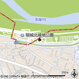 稲城北緑地公園周辺の地図
