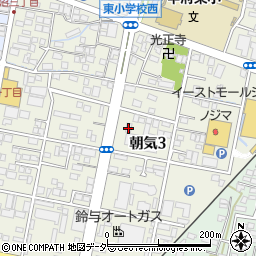 ファミリーマート甲府朝気店周辺の地図