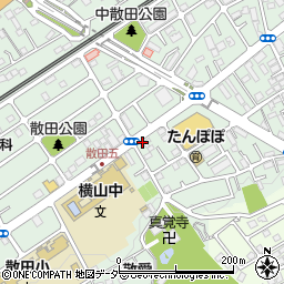 出光リテール販売株式会社　東京カンパニー散田ＳＳ周辺の地図
