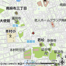 東京都港区南麻布3丁目3-19周辺の地図