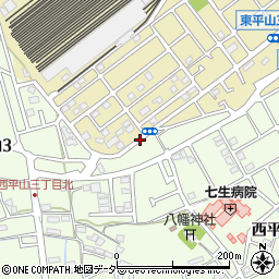 平山武蔵台児童遊園周辺の地図