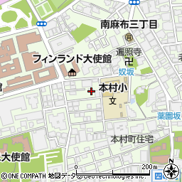 東京都港区南麻布3丁目6-8周辺の地図