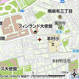 東京都港区南麻布3丁目6周辺の地図
