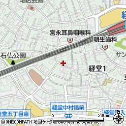 パラカ世田谷区経堂第２駐車場周辺の地図