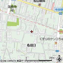 東京都調布市布田3丁目36-11周辺の地図