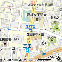 東京都港区芝周辺の地図