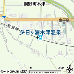 夕日ケ浦木津温泉駅周辺の地図