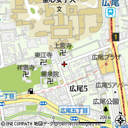 船橋屋 こよみ 広尾店周辺の地図