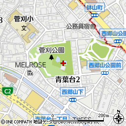 東京都目黒区青葉台2丁目周辺の地図