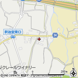 山梨県甲州市勝沼町下岩崎2329周辺の地図