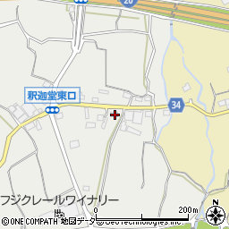 山梨県甲州市勝沼町下岩崎2799周辺の地図