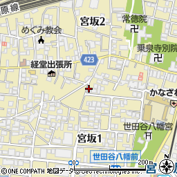 東京都世田谷区宮坂周辺の地図