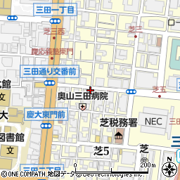 タイムズ芝第１８駐車場周辺の地図