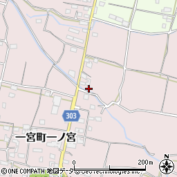 山梨県笛吹市一宮町一ノ宮525周辺の地図