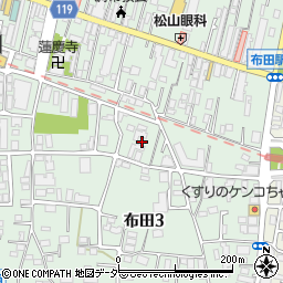 東京都調布市布田3丁目36周辺の地図