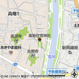 高畑住吉神社周辺の地図