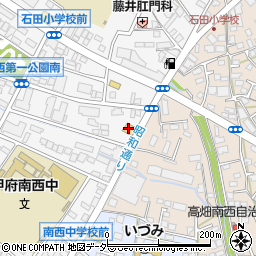 ガスト甲府上石田店周辺の地図