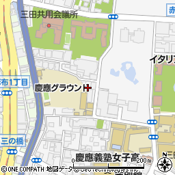 東京都港区三田2丁目周辺の地図