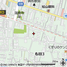 東京都調布市布田3丁目5-11周辺の地図