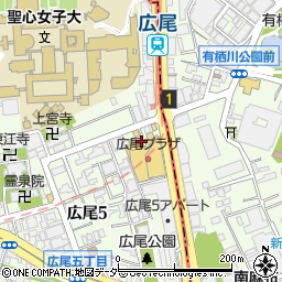 株式会社イワキ　広尾店周辺の地図