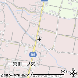 山梨県笛吹市一宮町一ノ宮522周辺の地図