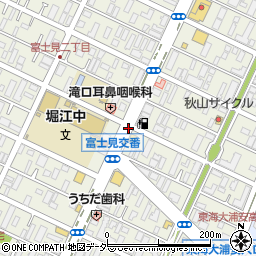 堀江中学校前周辺の地図