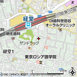 松屋フーズ　経堂店周辺の地図