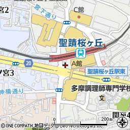 東京都多摩市関戸周辺の地図