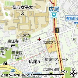 にほんぼう広尾店周辺の地図