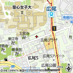 ゆりの木薬局広尾店周辺の地図
