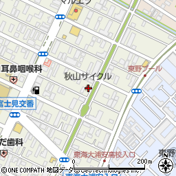 秋山サイクル本店周辺の地図