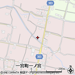 山梨県笛吹市一宮町一ノ宮258周辺の地図