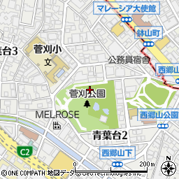 東京都目黒区青葉台周辺の地図