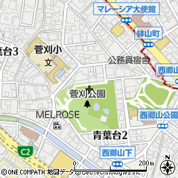 東京都目黒区青葉台周辺の地図