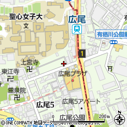 茶月広尾店周辺の地図