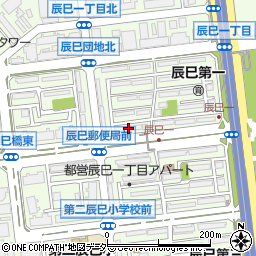 都営辰巳１丁目アパート４３号棟周辺の地図