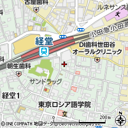ファミリーマート経堂駅前店周辺の地図