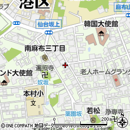 東京都港区南麻布3丁目3-10周辺の地図