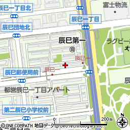 都営辰巳１丁目アパート４５号棟周辺の地図