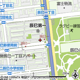 都営辰巳１丁目アパート４６号棟周辺の地図